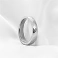 thumbnail image 3 of PAMTIER Unisex Tungsten Steel 4MM Cool Simple Classic Thin Mirror Polished Dome Polygonal Rhombus Multi-Faceted Ring Wedding Band Silver Size 7, 3 of 6