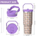 thumbnail image 4 of Halloween 30oz Handheld Travel Tumbler with Handle – Double Wall Stainless Steel Insulated Cup, Flip Straw Lid, Leak-Proof & BPA-Free for Hot and Cold Drinks – Durable Coffee & Juice Mug Black, 4 of 7