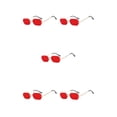 thumbnail image 3 of Qarigey Gafas de sol rectangulares de estilo punk con prevención de rayos y descanso para la nariz que son cómodas de usar Es una película Type2 NO2, 3 of 6