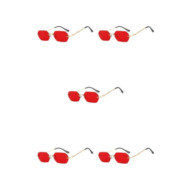 Minnieouse Lente de alta definición para un campo de visión claro. Gafas de sol rectangulares con materiales resistentes. Película roja dorada. Type2 NO2