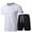 White, variant on NAFUU Men's 2 Piece Outfits Mens Summer Track Suits Lightweight Casual Breathable Short Sleeve T Shirt And Shorts Sports Set Comfy Loose Sports Suit