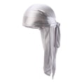 thumbnail image 1 of Gorro De Bufanda De Quimio Sedoso Suave Brillante Gorro Turbante Musulmán Durag Headwrap Negro SM SunniMix Velos de seda Durag Cap, 1 of 8