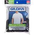 thumbnail image 2 of Gildan Men's Black and Grey Pocket Crew T-Shirt, 2-Pack, 2 of 2