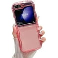 thumbnail image 6 of Clear Case for Samsung Galaxy Z Flip 5 (2023), Cute Curly Wave Frame Shape Soft Slim Shockproof Protective Phone Case for Samsung Z Flip 5,Purple, 6 of 7