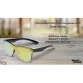 thumbnail image 4 of 10 Upper Decks Mirrored Sunglasses Pack - Plastic, UV Protection, Lenses UV 400 - Yellow, 4 of 8