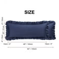 thumbnail image 7 of PiccoCasa 1Pc 100% Cotton Body Ruffled Pillowcases Soft with Envelope Navy Blue 20"x48", 7 of 7