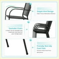thumbnail image 5 of AECOJOY 5-Piece Outdoor Patio Dining Set with 4 Stackable Patio Dining Chairs and Square Patio Metal Table for Yard Garden Backyard Poolside, Dark Gray, 5 of 7