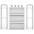 thumbnail image 6 of mDesign Steel Slim Rolling Utility Cart Storage Organizer with Shelves, Silver, 6 of 8