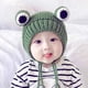 thumbnail image 3 of Gorros de punto de rana gruesa de felpa para niños, con pompón gorros de invierno, tejido de ganchillo grande para bebé, niño y niña, gorro de disfraz de Navidad, 3 of 4