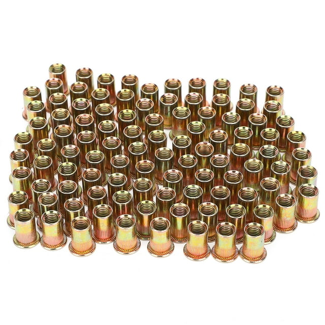 100Pcs Rivet Insert Nut Rivet Nut Kit Zinc Plating Process To Oxidation