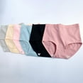 thumbnail image 2 of Xmarks Women's Cotton Underwear High Waisted Panties Full Coverage Underpants Soft Strech Ladies Briefs M-3XL, 2 of 6