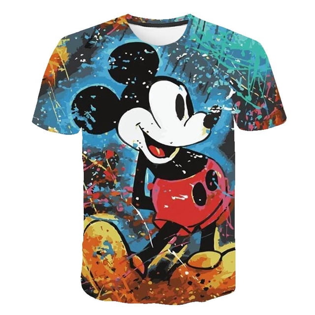 Camisetas de Mickey Mouse 1-14 Y Regalos de cumpleaños Camisetas Verano Moda Camisetas de manga corta Camisetas Serie de Disney Dibujos animados Casual T Shirt11T Gao Jinjia LED