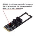 thumbnail image 7 of CY NGFF Key B+M PCI Express to SATA 3.0 6Gbps Dual Ports Vertical Adapter Converter Hard Drive Extension Card JMB582 2280, 7 of 7