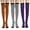 Purple, variant on iOPQO 3 Pairs Long Leg Warmers, Long Socks for Women, Thigh High Socks, Knee High Boot Socks, Knee High Socks, Hot Pink One Size