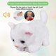 thumbnail image 3 of 26-27 White Plush Cat Stuffed Animal Interactive Cat Robot Toy, Robotic Cat Barking Meow Kitten Touch Control, Electronic Cat Pet, Robot Cat Kitty Toy, 3 of 5