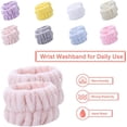thumbnail image 2 of 2 Pairs Face Wash Wristbands Wrist Spa Washband Microfiber Wrist Wash Towel Band for Washing Face Elastic Absorbent Wristbands for Women Girls Prevent Liquid from Spilling, 2 of 5