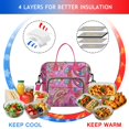 thumbnail image 4 of Elegant Tribal Paisley Lunch Tote – Dual Compartment Leakproof & Perfect for Spring and Summer, 4 of 6