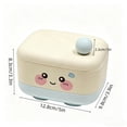 thumbnail image 3 of Kieccall Soap Container Covered Soap Holder Adorable Happy Face Design Spill Proof Drainage Storage for Bathroom Shower Home Travel Gift, 3 of 6