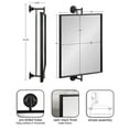 thumbnail image 2 of Kate and Laurel Darbridge Rectangle Pivot Mirror, Black 20x31, 2 of 9
