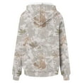 thumbnail image 3 of Womens Camo Hoodies Maple Leaf Print Oversized Long Sleeve Hooded Sweatshirt Casual Loose Tops with Kangaroo Pocket, 3 of 4