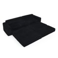 thumbnail image 6 of Right sofa seat,L shape Modular Sectional Sofa, Compressed Sectional Sofa Modern Minimalist Style Corduroy Couch,Unfold into a bed, Bedroom, Comfy Compressed Sofa Couch Space-Efficient Design (Black), 6 of 12