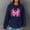 Blue, variant on Abomasnow Womens Waffle Knit Sweatshirt Breast Cancer Awareness Hoodies, Drawstring Graphic Print Hoodies Casual Loose Fit Fall Winter Pullover Hoodie Sweatshirts