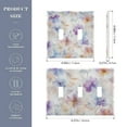 thumbnail image 2 of Yayeee Toggle Light Switch Wall Plate 2-Gang 4.56"x4.48" Decorative Outlet Cover, Purple Flower Pattern, 2 of 7