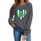thumbnail image 5 of TaTaai Women Casual St Patrick's Day Printed Crew Neck Long Sleeve No Hood Sweatshirt Ladies Spring Daily Office Street Wear Soft Comfortable Machine Washable Stylish Top Gift, 5 of 6