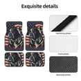 thumbnail image 4 of Vsdgher Patriotic Bulldog Art Car Foot Mat Set of 4 Pieces Universal Floor Liner Car Accessories Fits Most Cars, Trucks, Vans, sedans, SUV, 4 of 7