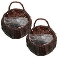 thumbnail image 3 of Eease 2pcs Woven Hanging Basket Wall Hanging Flower Baskets Weaving lants Basket for Home Garden, 3 of 5