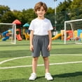 thumbnail image 6 of Yourumao Boys Bermuda Shorts Elastic Waist Loose Fit Shorts for Going Out Solid Basic Summer Casual Wear Bottoms with Pockets 2-13Years, 6 of 7