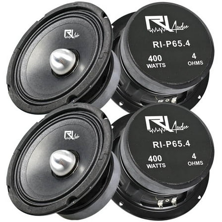 RI Audio 6.5" Midrange Speakers 400W Peak Power 200W RMS 4 Ohm RI-P65.4 4 Pack