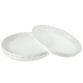 thumbnail image 1 of Unique Bargains 7' Plastic Wave Round Plant Pot Saucer Flower Drip Tray, White 4 Pack, 1 of 5