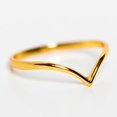 thumbnail image 4 of STERLING MINIMALIST 14K Solid Gold Dainty Women's Ring V Shaped Ring Curved Stackable Jewelry Simple Plain Statement Ring comfort Fit, 4 of 5