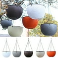 thumbnail image 1 of Dengjunhu Resin Round Hanging Planter Baskets for Indoor and Outdoor Plants-Perfect for Porches and Patio Decor, 1 of 7
