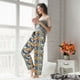 thumbnail image 5 of Balery Fashionable Paisley Pantalones de pijama para mujer, pijamas ultraligeros, pantalones de estar por casa-Small, 5 of 6