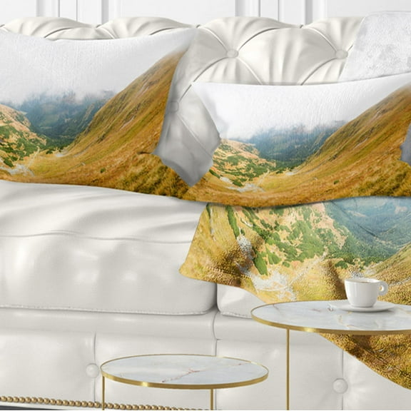 Designart 12" x 20" Multi-color Polyester Throw Pillow