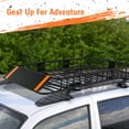 thumbnail image 5 of Roof Rack Basket, Cargo Carrier with Extension Black Car Top Luggage Holder, 200LBS Heavy Duty, Carrier Basket for SUV, Truck or RV Camping Storage Steel Construction, 5 of 5