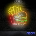 thumbnail image 3 of Handmadetneonsign Fries and Hamburger Neon Sign, Funny Fast Food Led Sign, Restaurant Kitchen Wall Decor 79236, 3 of 5