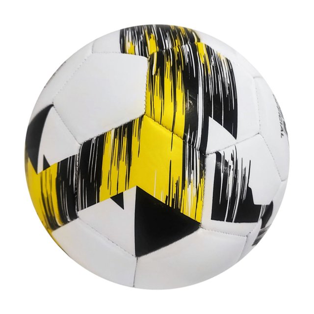 Toystoory Balón de fútbol de reputación de marca para partidos profesionales Versátil Tamaño estándar 5 Entrenamiento fácil de detectar Deportes y aire libre Blanco y amarillo
