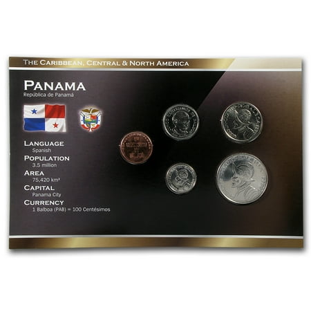 Chalcedony Coin Set - Panama 1 Centesimo-1/2 Balboa Coin Set