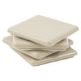 Super Sliders 21/2" Square Self Stick Furniture Sliders, Beige, 4 Pack