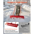 thumbnail image 4 of KFFKFF Snow Pusher Shovel with Wheels, 37.8 in Snowplow Shovel Featuring Adjustable Angled Blade & Handle, Sturdy Plastic Winter Tool, Convenient Snow Removal Solution for Driveways, 4 of 9