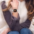 thumbnail image 4 of Leather Bands Compatible with Fitbit Versa 3/ Sense  Bands Narrow Luxury Leather Sport Strap Replacement Women Men Watch Band Accessories for Versa 3/Sense Smartwatch,Silver, 4 of 5