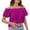 a-Purple11624, variant on VNKIDY Women's Solid Color Off Shoulder T Shirt Short Sleeve Ruffled Hem Relaxed Fit Tees For Casual Daily Outdoor Wear Leisure Tops
