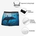 thumbnail image 3 of Fotbe Ocean Dolphin Fish School Calzoncillos Tipo Boxer con Bolsa de Soporte Total para Hombre, X-Temp Fresco, Transpirable y de Secado Rápido-Small, 3 of 5