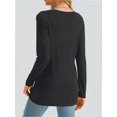 thumbnail image 2 of Long Sleeve Shirts for Women Fall Outfit Fashion Casual T Shirt Round Neck Basic Loose Tunic Tops, 2 of 6