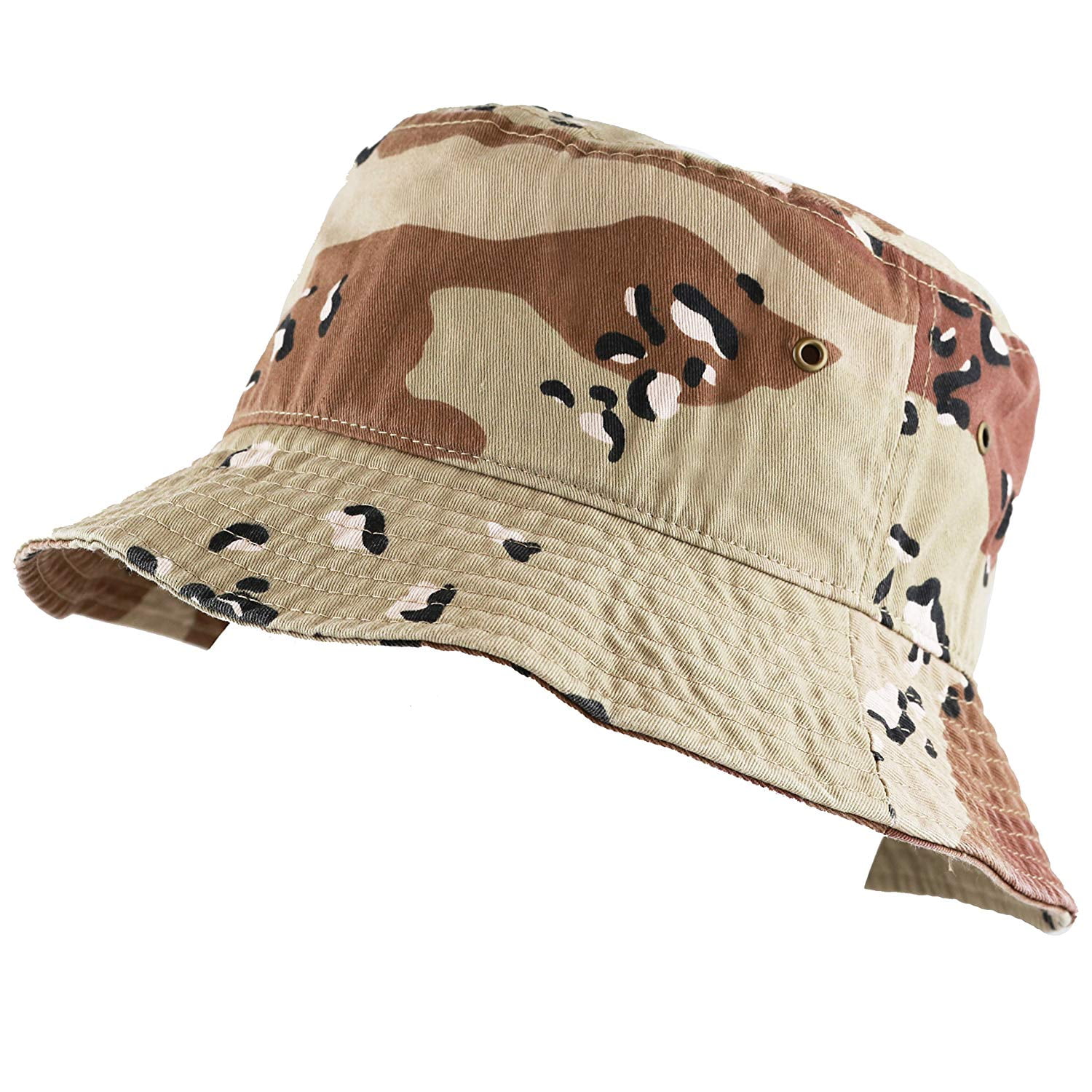 100% Cotton Canvas Packable Bucket Hat - Wide Brim Summer Boonie Travel Hat By THE HAT DEPOT