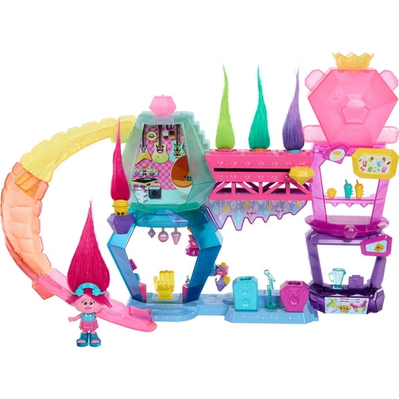 DreamWorks Trolls Band Together Mount Rageous Playset with Queen Poppy Small Doll & 25  Accessories