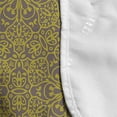 thumbnail image 4 of Ethnic Microwave Oven Cover, Oriental Damask Floral Hexagonal Motif Creative Botany Design Image, Water Resistant Organizer with Pockets for Kitchen, 36" x 12", Pale Earth Yellow, by Ambesonne, 4 of 4